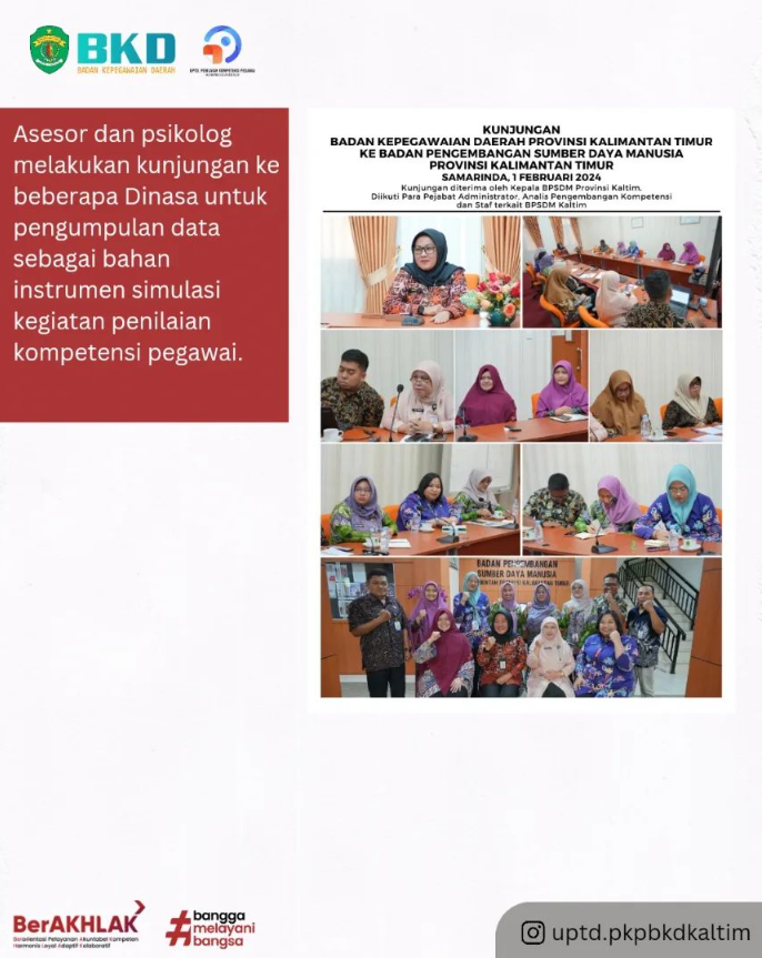 Kegiatan Pengumpulan Data Instrumen Simulasi pada Kantor BKPSDM Prov.Kaltim